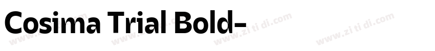 Cosima Trial Bold字体转换